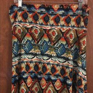 Lularoe Aztec Azure Skirt Size XL